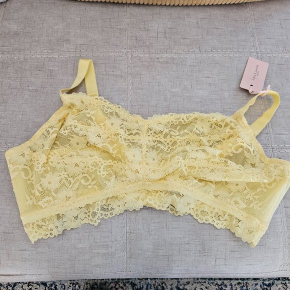 NWT Hips and Curves Bralette Full Cover in Primrose Yellow Large - Picture 3 of 8